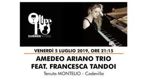 CONCERTO JAZZ AMEDEO ARIANO TRIO FEAT. FRANCESCA TANDOI CODEVILLA 2019 - Immagine: 1