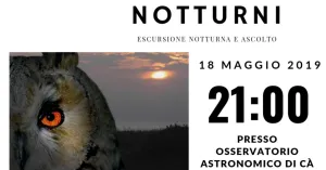 Passeggiata Notturna e Planetario: Rapaci Notturni, Ali nella Notte - 18 maggio 2019 CECIMA - Immagine: 1