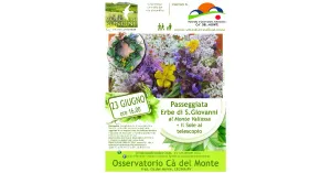 Passeggiata Erbe di San Giovanni all'Osservatorio Astronomico - 23 giugno 2019 Cà del Monte Cecima - Immagine: 1