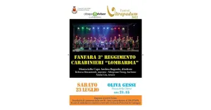 CONCERTO IN COLLABORAZIONE CON IL FESTIVAL ULTRAPADUM. FANFARA DEL TERZO REGGIMENTO CARABINIERI 