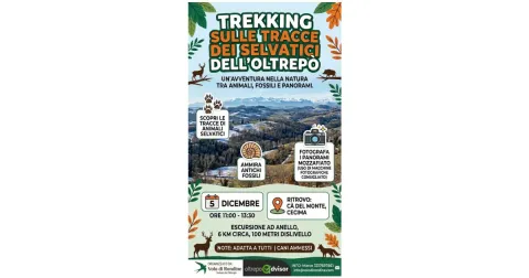 5 dicembre 2026, TREKKING SULLE TRACCE DEI SELVATICI DELL'OLTREPÒ