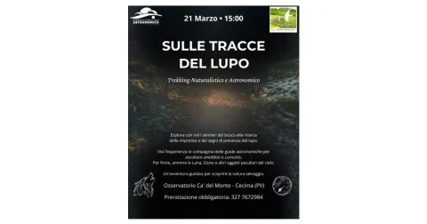 La Terra e il Cielo – Evento speciale – Trekking astronomico – 21/03 ore 15.00