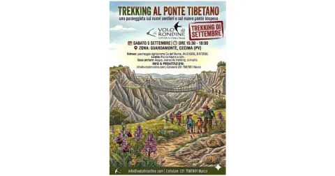 5 Settembre 2026, Trekking al Ponte Tibetano di Cecima sui nuovi sentieri del Guardamonte
