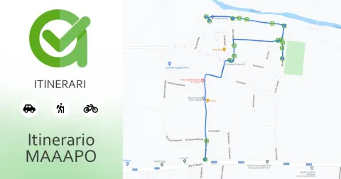 Itinerary of the MAAAPO works of art (Museum of Environmental Art Arena Po)