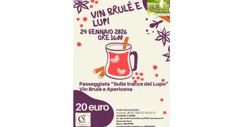 24 Gennaio 26 - Vin Brulè e Lupi - Escursione, Conferenza e Apericena